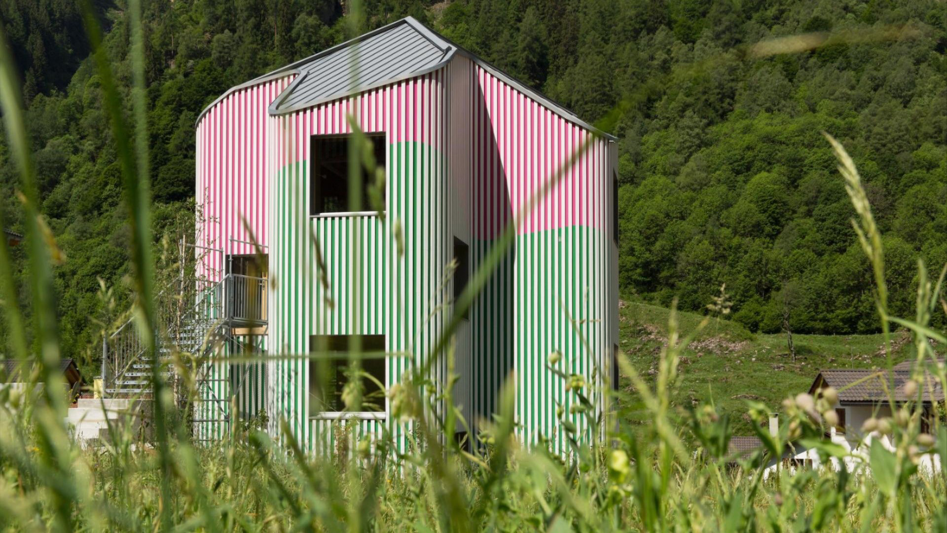 The Rossa Project Val Calanca by Davide Macullo Architects, alpine community architecture and art biennial