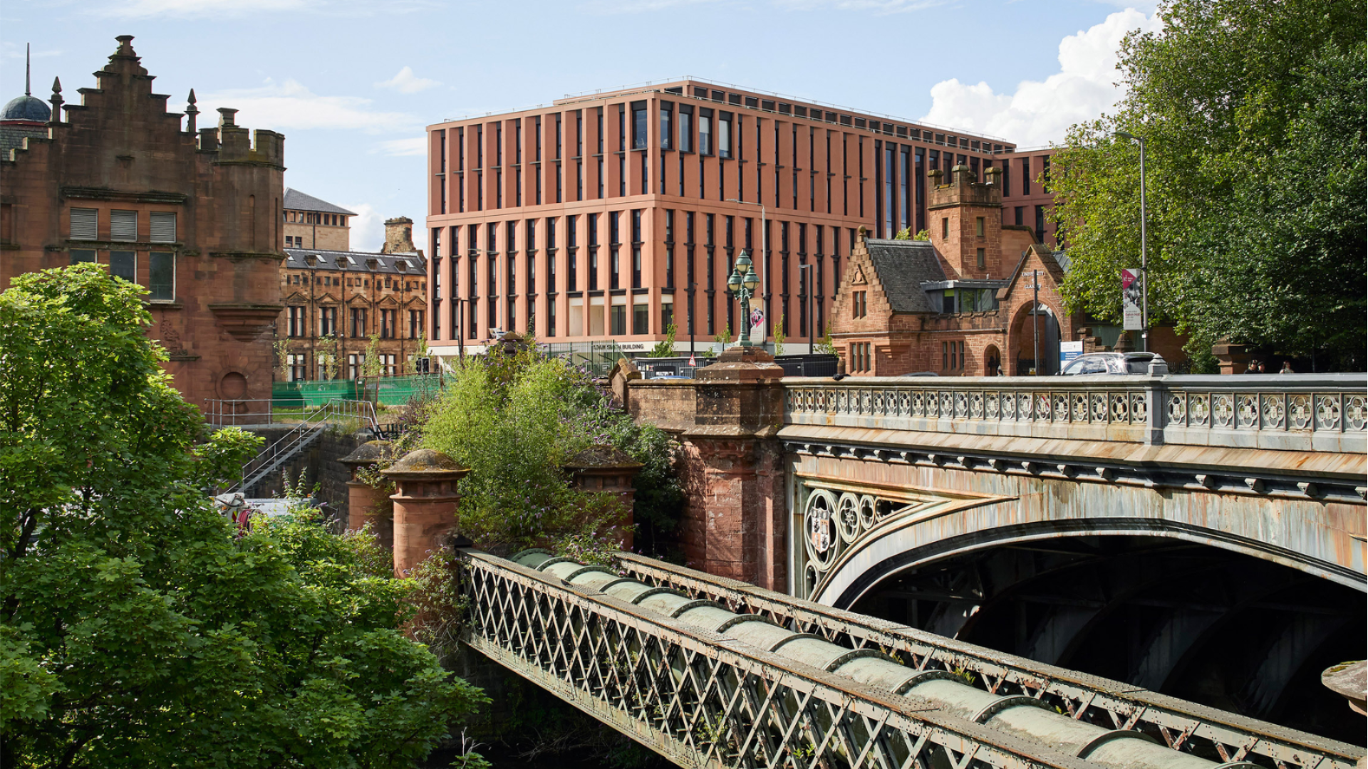University of Glasgow Adam Smith Business School by Hassell, heritage campus contemporary insertion, 2023