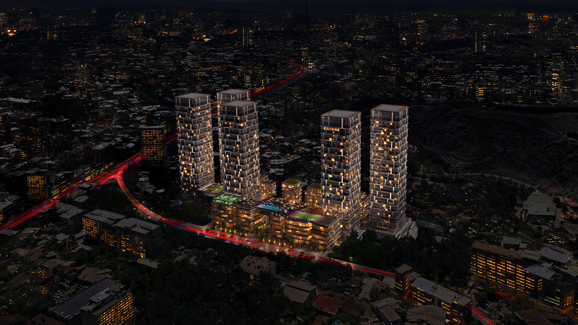 Yerevan Downtown Noragyugh masterplan – new metropolitan axis with office towers and public spaces, Yerevan 2026